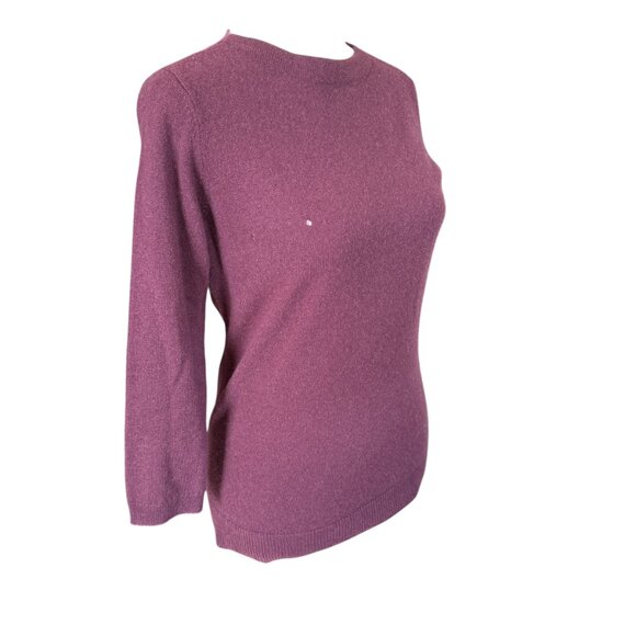 Talbots cashmere burgundy 3/4 sleeve pullover sweater women's size XS - Picture 2 of 10